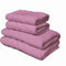 Set van 4 handdoeken - LOVELY HOME - 2 Handdoeken 50 x 100 cm + 2 Douchelakens 70 x 140 cm - Roze