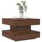 Salontafel 360 graden draaibaar 50x50x34,5 cm bruin eikenkleur