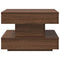 Salontafel 360 graden draaibaar 50x50x34,5 cm bruin eikenkleur