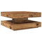 Salontafel 360 graden draaibaar 70x70x34,5 cm oud houtkleurig