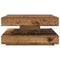 Salontafel 360 graden draaibaar 70x70x34,5 cm oud houtkleurig