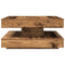 Salontafel 360 graden draaibaar 70x70x34,5 cm oud houtkleurig