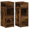 Nachtkastjes 2 st met lade 25x31x66 cm gerookt eikenkleurig