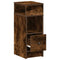 Nachtkastjes 2 st met lade 25x31x66 cm gerookt eikenkleurig