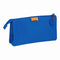 Pennenetui met 3 vakken F.C. Barcelona M744 22 x 12 x 3 cm Kastanjebruin Marineblauw