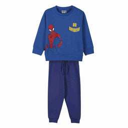 Joggingpak voor kinderen Spider-Man Blauw Maat 7 Jaar