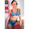 Ondergoed Set Fantasy Lingerie Blauw (M/L)
