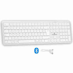 Draadloos Bluetooth-toetsenbord - BLUESTORK - MAC - Volledig formaat - Mac-compatibel - Wit