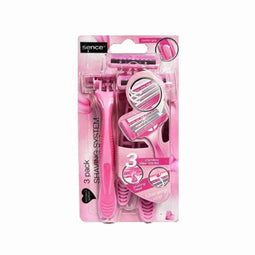 Wegwerpscheermessen Sence Roze (3 Stuks)