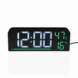 Wekker Versa Wit Zwart Groen