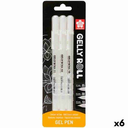 Set Balpennen Talens GELLY ROLL Wit (6 Stuks)