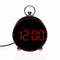 Wekker Versa Zwart Rood