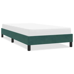 Bedframe zonder matras 100x220 cm fluweel donkergroen