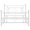 Bedframe met hoofd- en voeteneinde metaal wit 107x203 cm