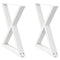 Eettafelpoten 2 st 80x(72-73,3) cm staal wit