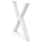 Eettafelpoten 2 st 80x(72-73,3) cm staal wit