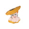 PTMD Lady Yellow Ceramic Women With Hat Pot