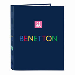 Ringmap Benetton Damero Marineblauw A4 26.5 x 33 x 4 cm