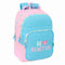 Schoolrugzak Benetton Unique Roze Turkoois 32 x 42 x 15 cm