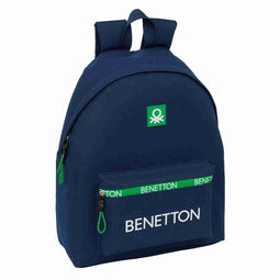 Schoolrugzak Benetton Green Marineblauw 33 x 42 x 15 cm