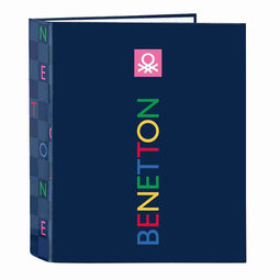 Ringmap Benetton Damero Marineblauw A4 27 x 33 x 6 cm