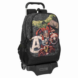 Schoolrugzak met Wielen The Avengers Vendetta Zwart 32 x 44 x 16 cm