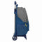 Schoolrugzak met Wielen Munich Street Blauw Grijs 32 x 44 x 16 cm