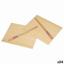 Sushi-set Kinvara BM-001 Hout Bamboe 24 x 18 cm 24 x 0,5 x 0,5 cm (24 Stuks)