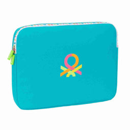 Laptophoes Benetton Summer Blauw 15,6'' 39,5 x 27,5 x 3,5 cm