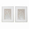 Canvas Home ESPRIT Wit Beige Blommor Scandinavisch 62 x 4,5 x 82 cm (2 Stuks)