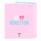 Ringmap Benetton Unique Roze Turkoois A4 27 x 33 x 6 cm