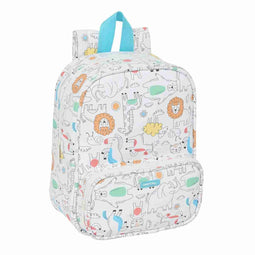 Schoolrugzak Safta Zoo Beige 22 x 27 x 10 cm