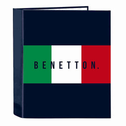 Ringmap Benetton Flag Marineblauw A4 27 x 33 x 6 cm