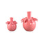 PTMD Emmelyn Pink Bulb Ceramic Glazed Vase Birds L