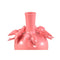 PTMD Emmelyn Pink Bulb Ceramic Glazed Vase Birds L
