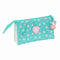 Pennenetui met 3 vakken Peppa Pig Pretty flowers Geel Munt 22 x 12 x 3 cm