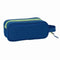 Pennenetui met 2 vakken Munich North Marineblauw 21 x 8 x 6 cm