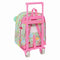 Schoolrugzak met Wielen Disney Princess Bloom Groen Roze 22 x 27 x 10 cm
