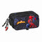 Pennenetui met 3 vakken Spider-Man Attack Zwart 21,5 x 10 x 8 cm