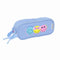 Pennenetui met 2 vakken Smiley Joyful Multicolour Licht Blauw 21 x 8 x 6 cm