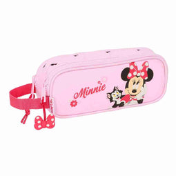 Pennenetui met 2 vakken Minnie Mouse Naive Roze 21 x 8 x 6 cm