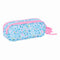 Pennenetui met 2 vakken Vicky Martín Berrocal Paraíso Roze Licht Blauw 21 x 8 x 6 cm
