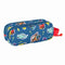 Pennenetui met 2 vakken Cars Racing Marineblauw 21 x 8 x 6 cm