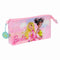 Pennenetui met 3 vakken Barbie Painterly Roze Hemelsblauw 22 x 12 x 3 cm