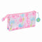 Pennenetui met 3 vakken Barbie Painterly Roze Hemelsblauw 22 x 12 x 3 cm