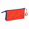 Pennenetui met 3 vakken Super Mario Trick Rood Donkerblauw 22 x 12 x 3 cm