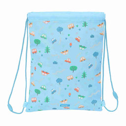 Rugtas met Koordjes Safta Coches Blauw 26 x 34 x 1 cm