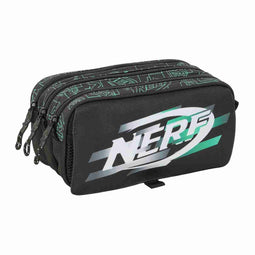 Pennenetui met 3 vakken Nerf Game Zwart 21,5 x 10 x 8 cm