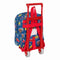 Schoolrugzak met Wielen Cars Racing Marineblauw 22 x 27 x 10 cm