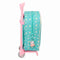 Schoolrugzak met Wielen Peppa Pig Pretty flowers Geel Munt 22 x 27 x 10 cm
